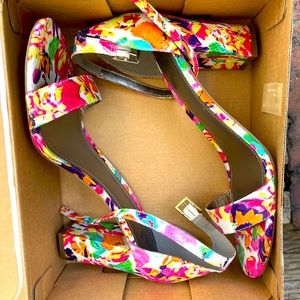 Floral Ankle Strap Sandal